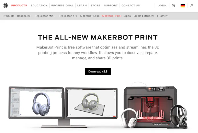 09 MakerBot Print is het gratis programma voor 3D-printers van MakerBot.
