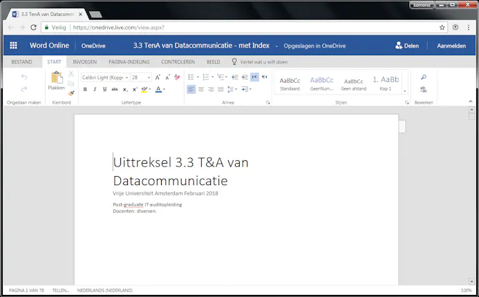 Tip 10 Office-documenten op OneDrive zijn te bewerken in de online versies van Word, Excel, PowerPoint en OneNote.