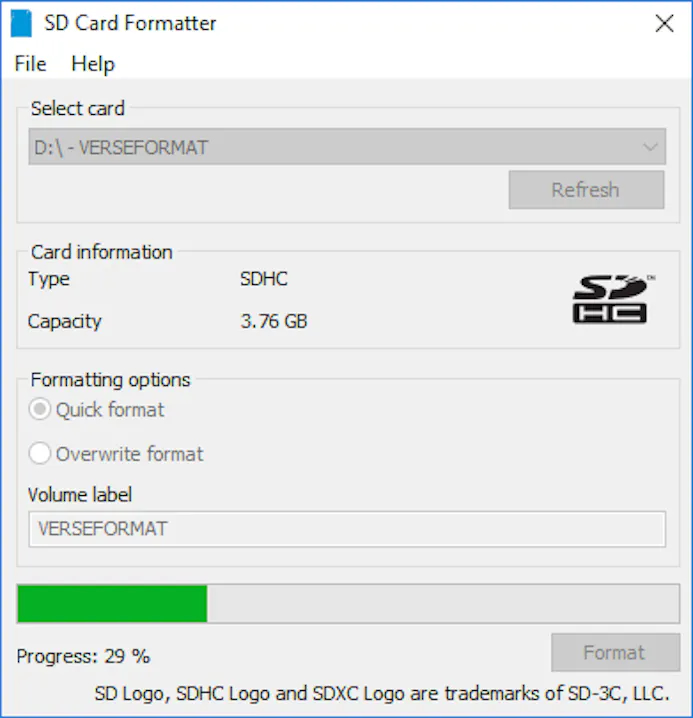 SD Card Formatter roept een weerbarstige sd-kaart of usb-stick snel tot de orde.