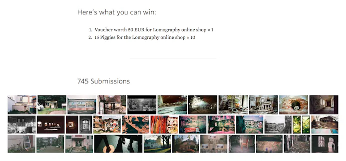 Tip 08 Doe mee aan wedstrijden op de lomography-website en win vouchers voor de webshop.