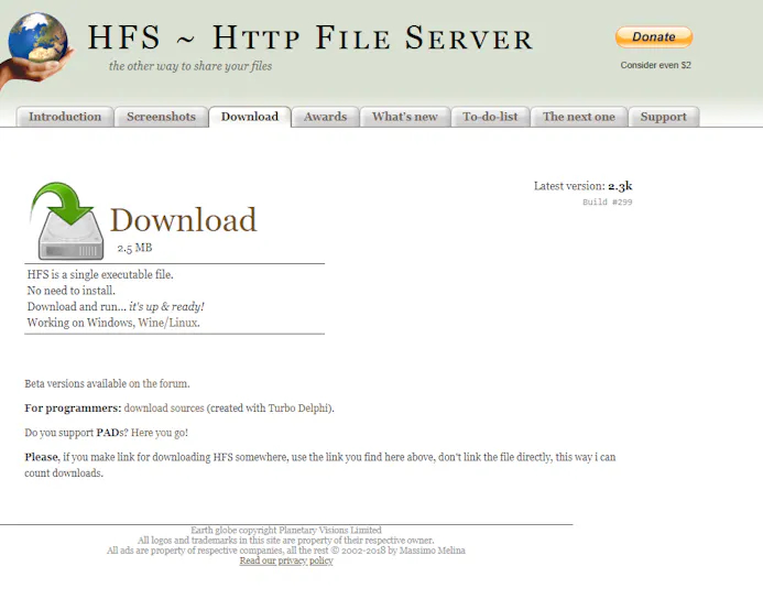 Tip 08 HFS bestaat uit een enkel bestand dat je zo kunt uitvoeren.