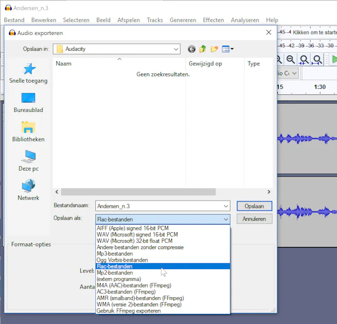 Tip 02 Veel audio-editors kunnen je bestanden in verschillende formaten opslaan.