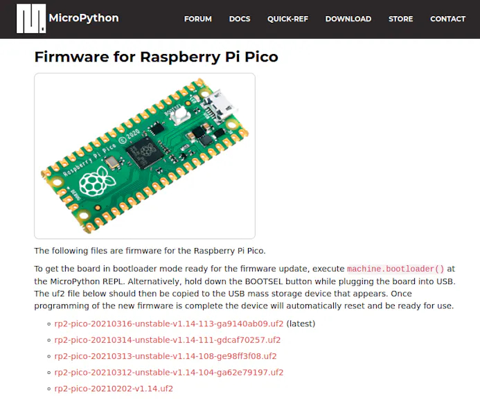 03 De MicroPython-firmware kopieer je eenvoudig naar de Raspberry Pi Pico.