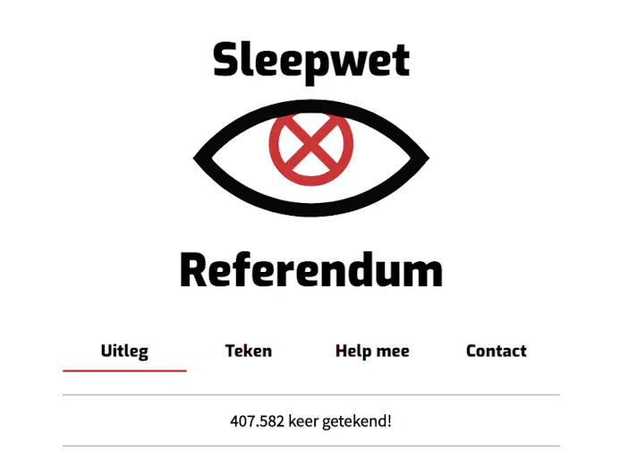 Via de website www.sleepwet.nl werden meer dan 400.000 handtekeningen opgehaald.