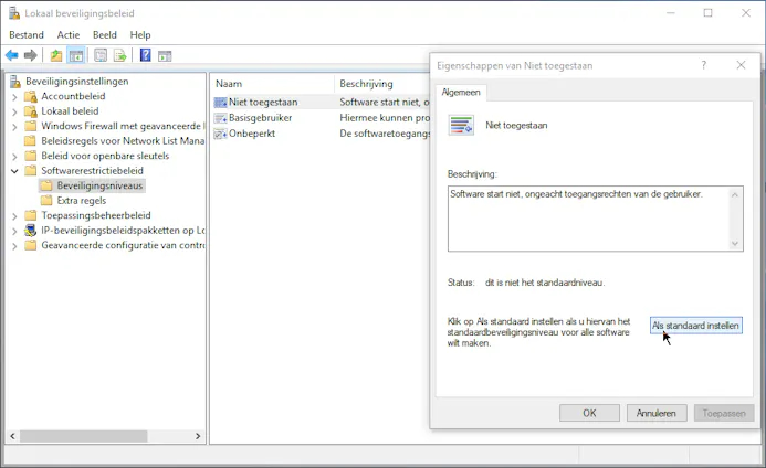 03 Windows Pro heeft een ingebouwde functie om softwareprogramma’s aan banden te leggen.