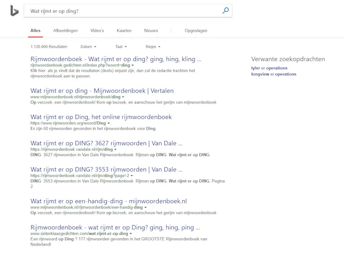 Tip 13 Bing heeft bijna geen gesponsorde zoekopdrachten, lekker rustig.