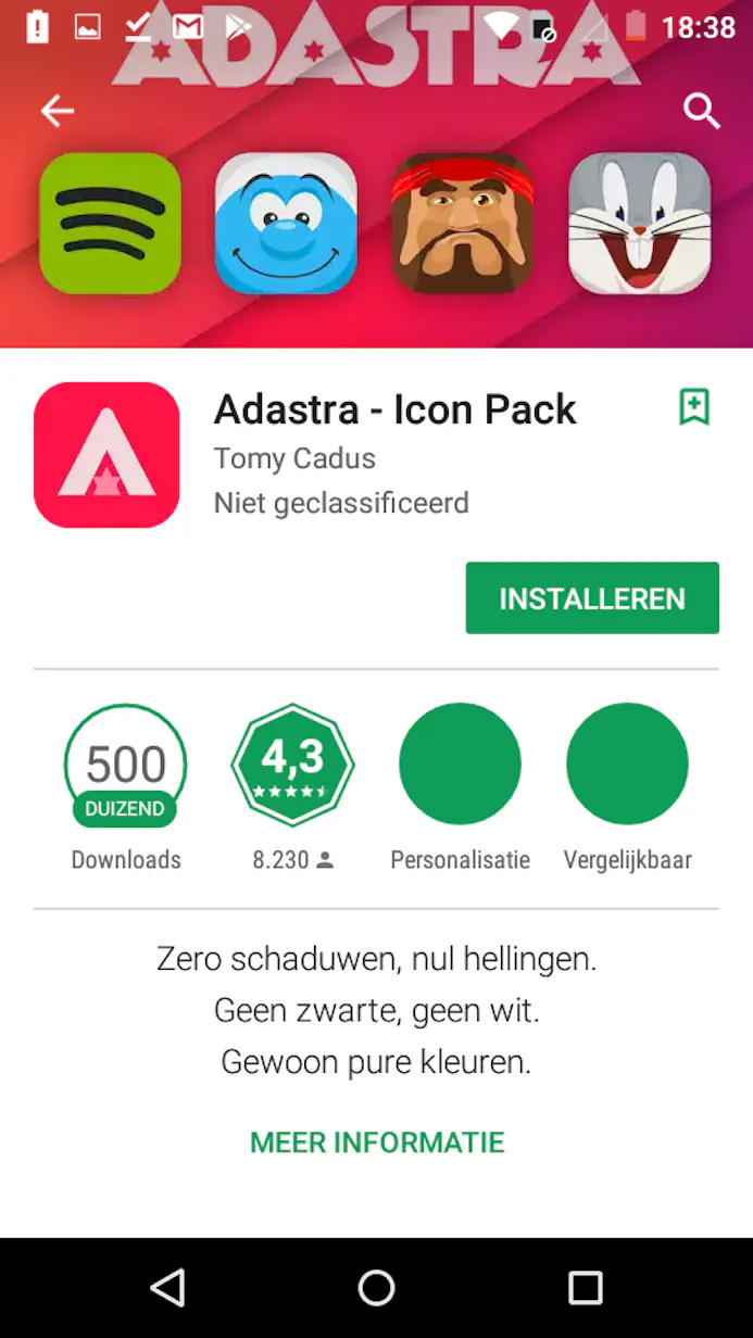 Tip 05 Met het icon-pack van Adastra lijken je icoontjes meer op die van iOS.