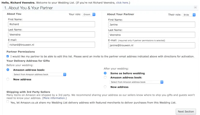 Tip 05 Met Amazon maak je zelfs speciale huwelijks-verlanglijstjes.