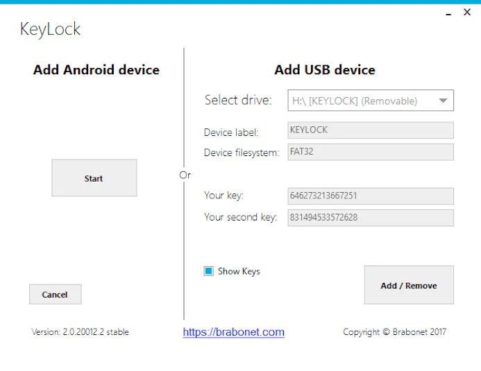 Je kunt ook meerdere ‘unlock devices’ toevoegen en tegelijk gebruiken.
