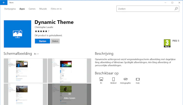 Dynamic Theme ververst je bureaubladachtergrond en aanmeldscherm met een prachtige foto van internet.