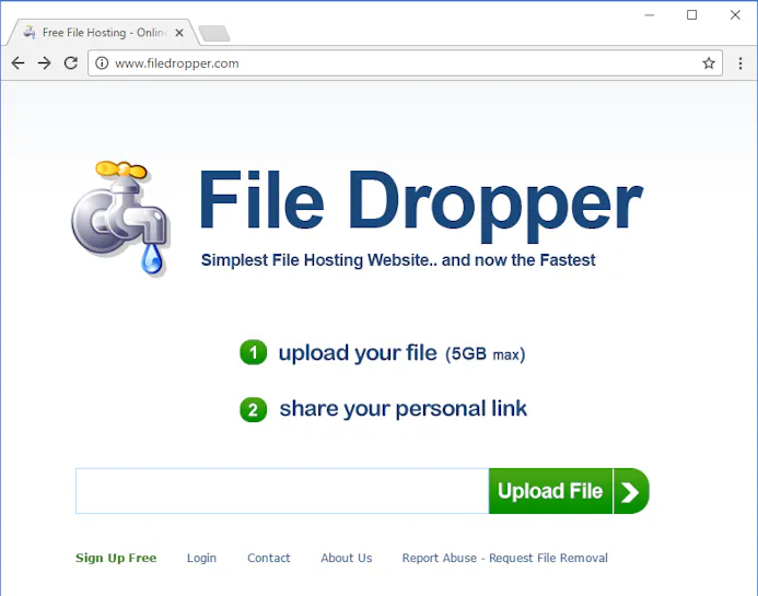 Met Filedropper kun je maximaal 5 GB aan bestanden versturen.