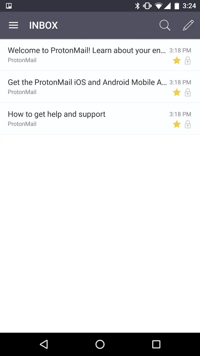 04 De beveiligde maildienst ProtonMail werkt nagenoeg hetzelfde als Gmail en Outlook.