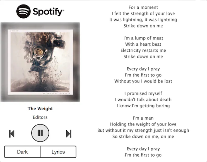 Spotify Web Player Control with Lyrics is ideaal als je even mee wilt brullen!