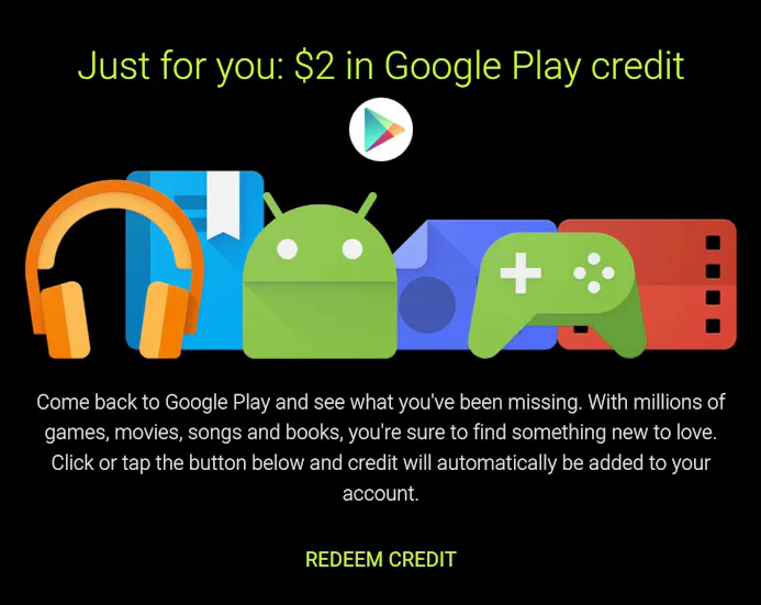 Als je de Play Services stopt te gebruiken, vraagt Google je om terug te komen.