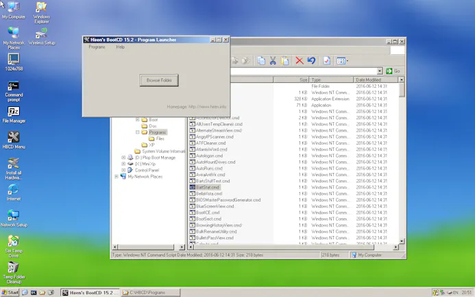 Hiren’s BootCD komt onder andere met een Windows XP-omgeving om problemen mee op te lossen.