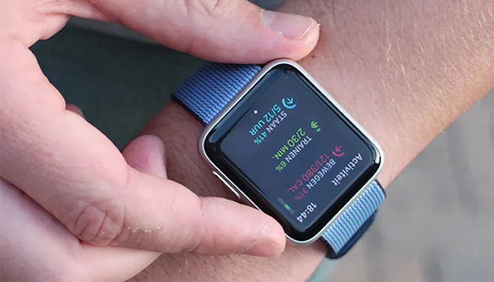 De Apple Watch let op je beweging gedurende de dag.