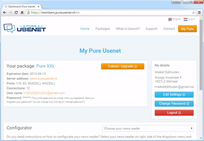 Tip 02 Bij Pure Usenet heb je gratis een week toegang tot een nieuwsserver.
