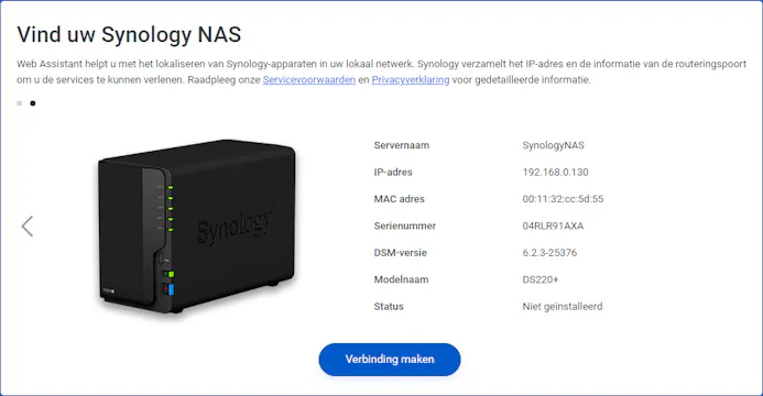 02 Je kunt de nieuwe NAS ook via een browser in je thuisnetwerk opsporen.