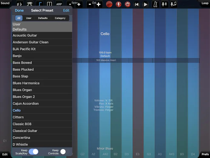 De unieke bediening van ThumbJam maakt van je iPad een echt instrument.
