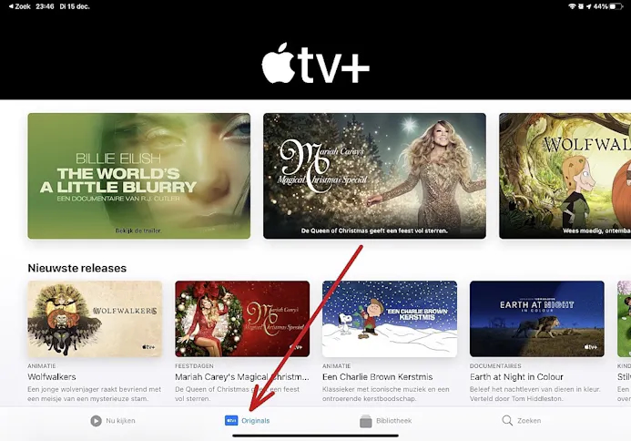 Handig, via de nieuwe tab (of knop zo je wilt) bereik je razendsnel je '+'-content in de Apple TV-app.