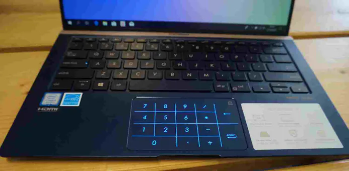 De NumberPad doet dienst als numeriek toetsenbord.