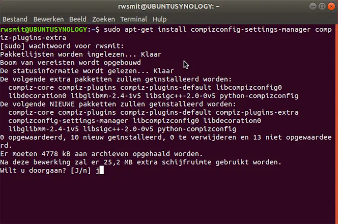 Installeer eerst dit hulpprogramma in Ubuntu via de Terminal