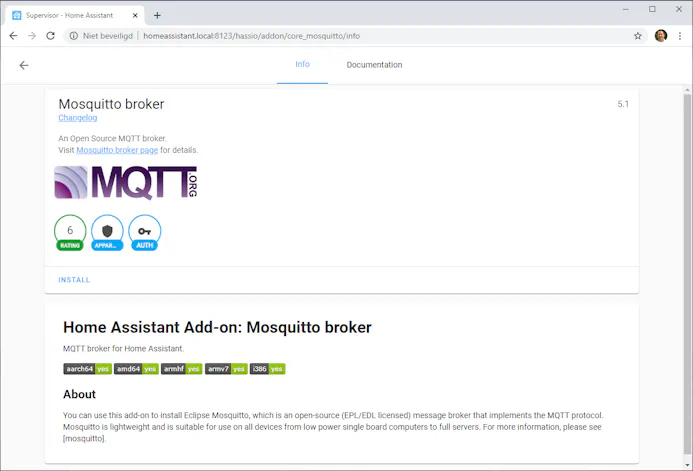 In Home Assistant is een bekende MQTT-broker als officiële add-on beschikbaar.