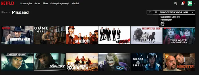 Netflix kijklijst opschonen
