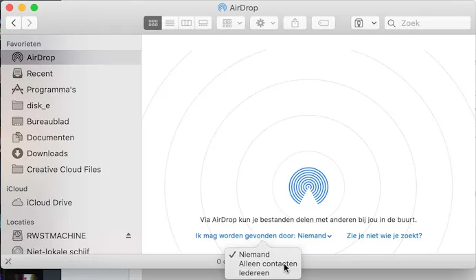 En zo zet je Airdrop aan in macOS