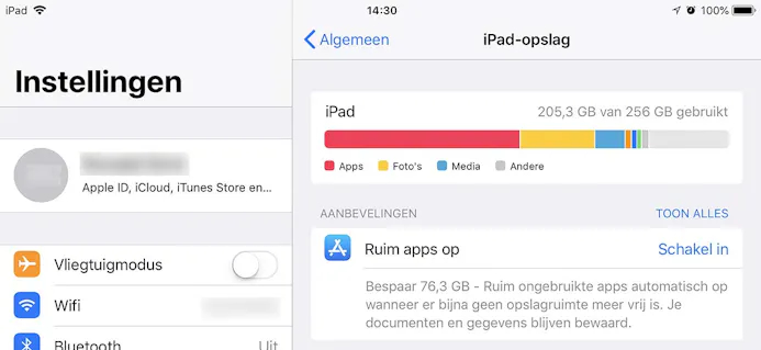 Maak snel ruimte vrij op je i-device voor de upgrade naar iOS 12