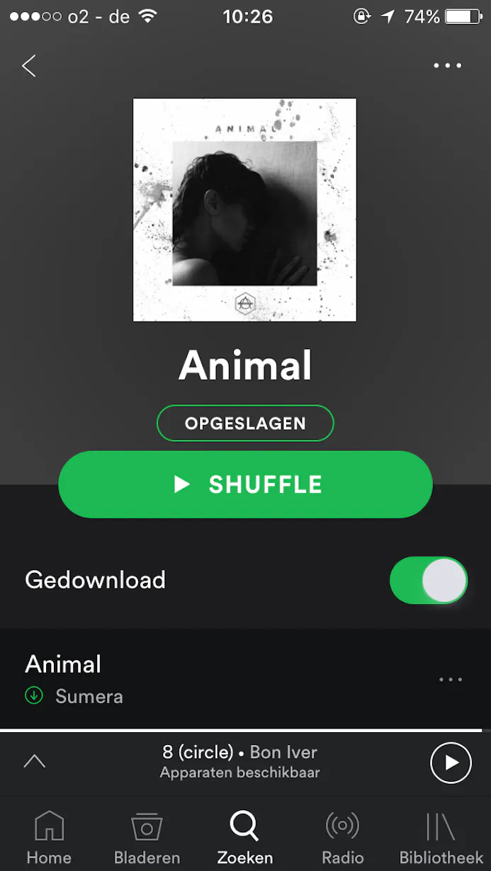 Het nummer Animal van Sumera is nu volledig gedownload, je kunt er zelfs in het vliegtuig naar luisteren.