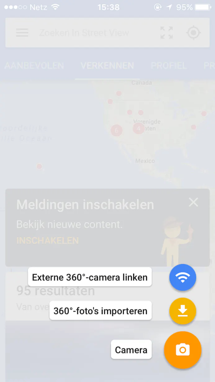 Met de app Google Street View maak je leuke 360-graden foto´s.