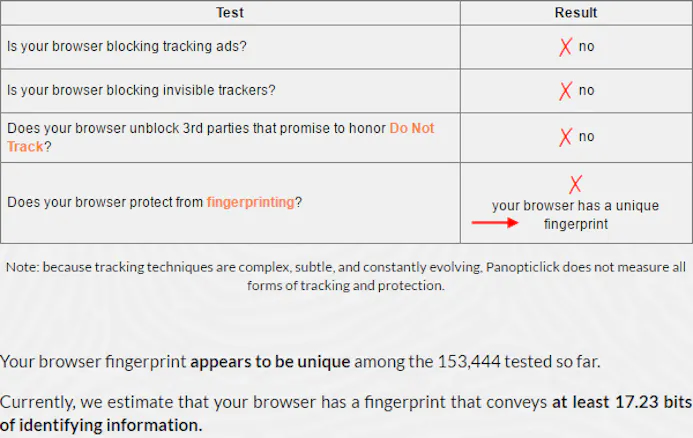 Tip 09 Browsers blijken vaak te identificeren aan (een unieke combinatie van) een aantal eigenschappen.