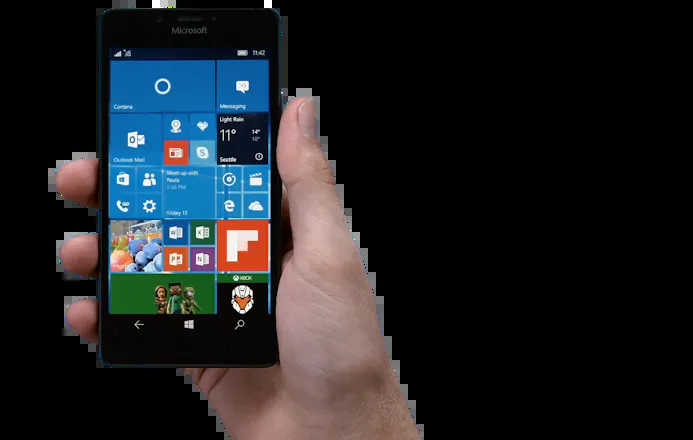 Tip 04 Windows 10 Mobile op een Lumia-smartphone.
