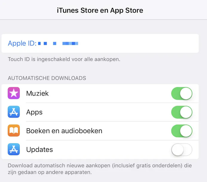 Neem zelf de controle over en et in iOS automatische app updates uit
