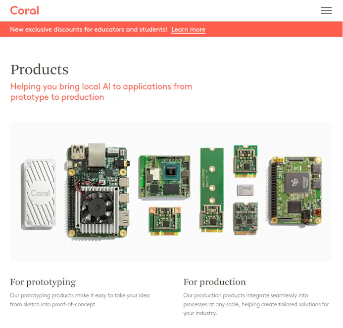 De Coral-productlijn geeft je toegang tot de Edge TPU van Google in je eigen hardware.