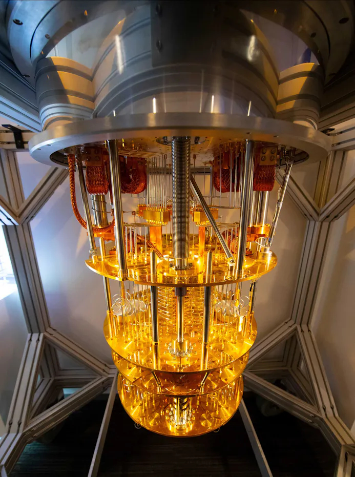 Het hart van een kwantumcomputer (foto: IBM).