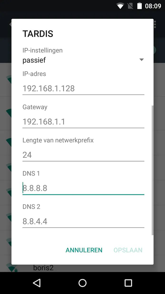 De DNS-instellingen van Android