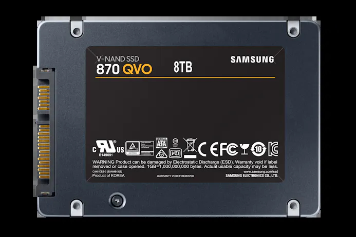 De Samsung 870 QVO is de eerste 8TB-ssd voor consumenten.