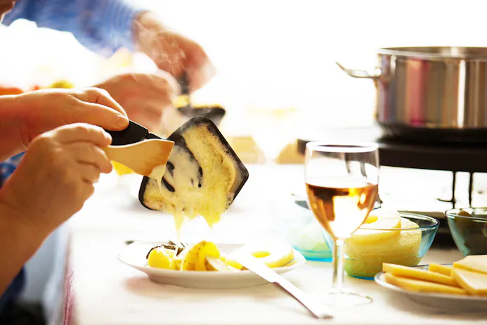 raclette gesmolten kaas