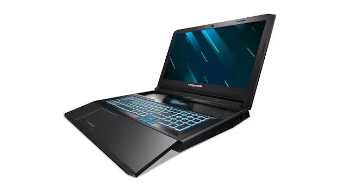 Game-laptop Acer Predator Helios 700 heeft een uitschuifbaar toetsenbordgedeelte.