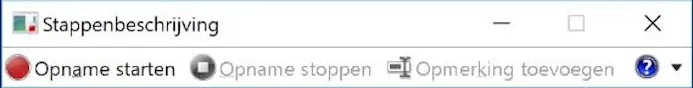 Het hoofdvenster van Stappenbeschrijving in Windows 10