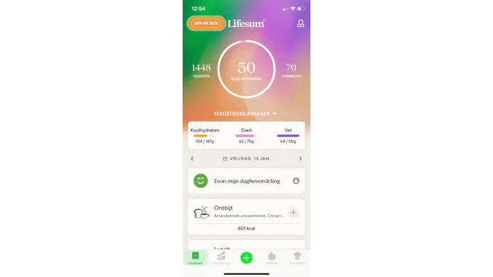 Afvallen met de app Lifesum
