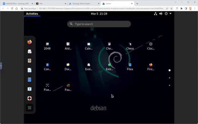 Ubuntu Linux als virtuele machine op de DS923+