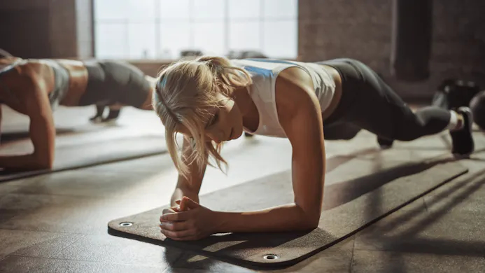 De oefening plank voor fitness