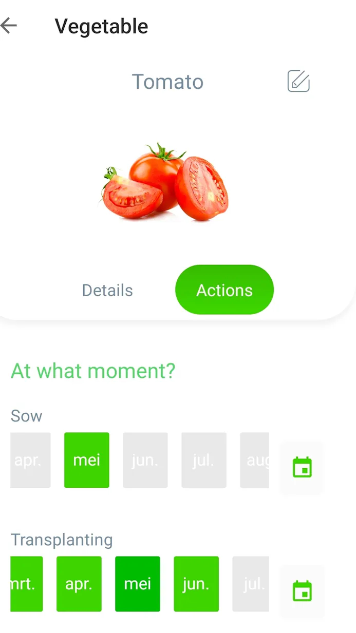 De Moon & Garden app laat zien wat je in welke maand moet doen met je gewas