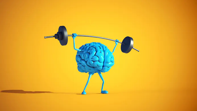 Hersenen die aan het gewichtheffen zijn