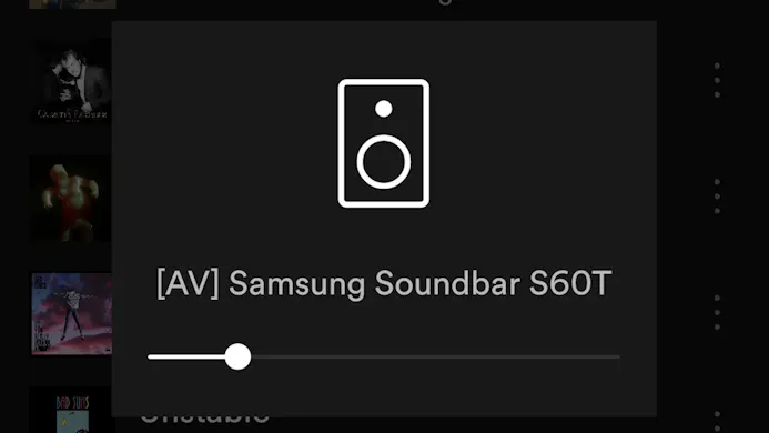 Screenshot van Spotify en de Connect-functie.