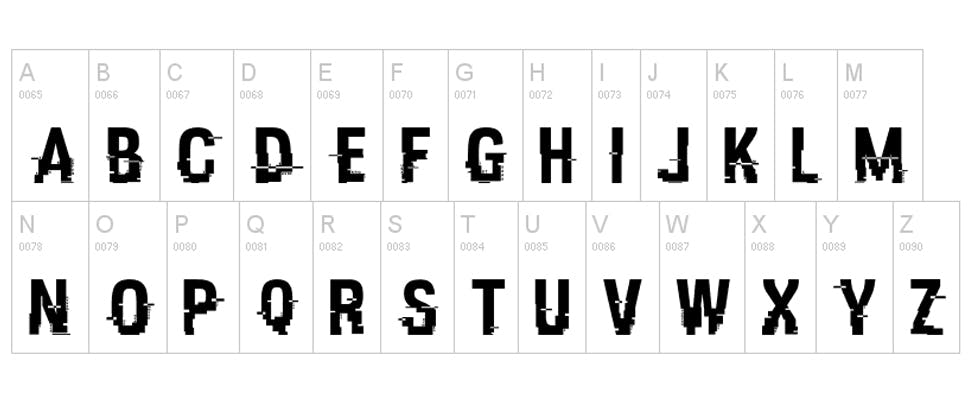 Grote hack op lettertypensite DaFont