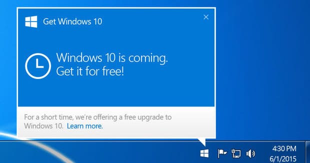 Microsoft raadt gebruikers aan nu over te stappen naar Windows 10